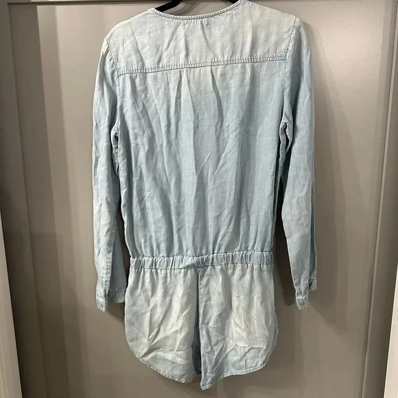 Anthropologie Cloth & Stone Chambray Romper Size S - Picture 2 of 6